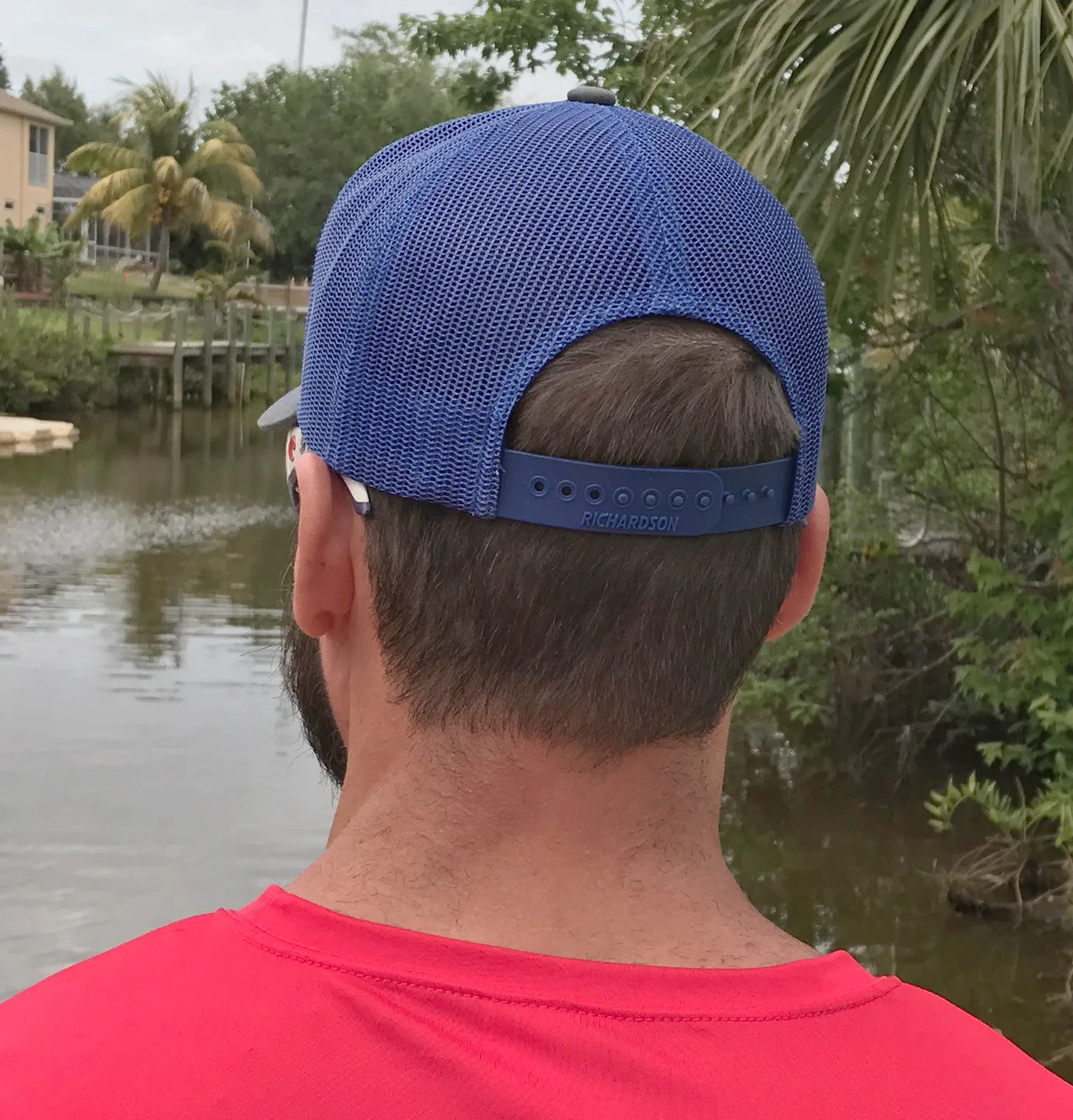 Signature Series Snapback Mesh Trucker Hat - Blue/Gray