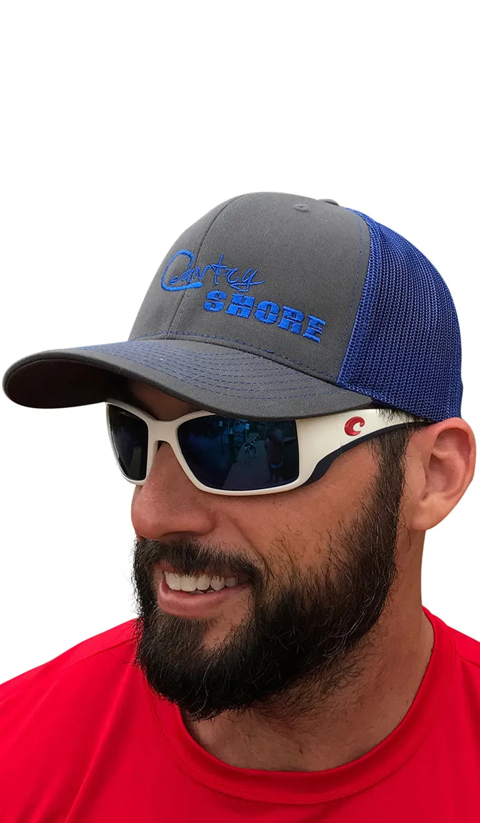 Signature Series Snapback Mesh Trucker Hat - Blue/Gray