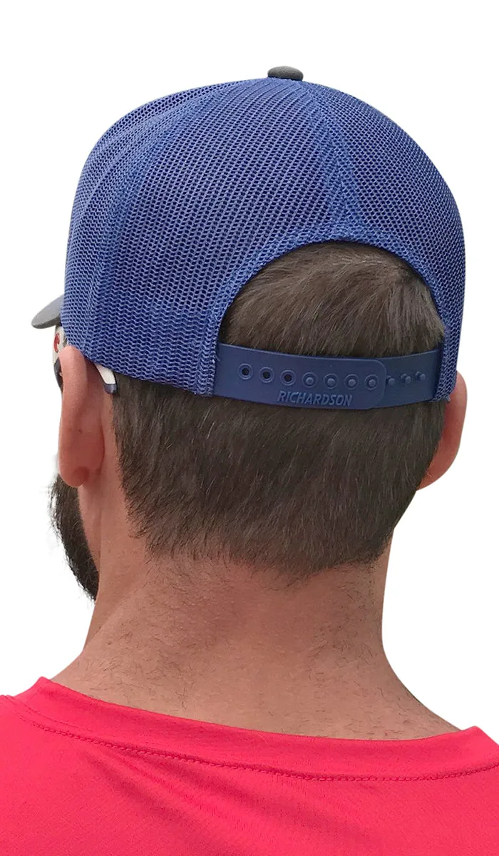 Signature Series Snapback Mesh Trucker Hat - Blue/Gray