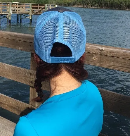 Signature Series Snapback Mesh Trucker Hat - Colombia Blue