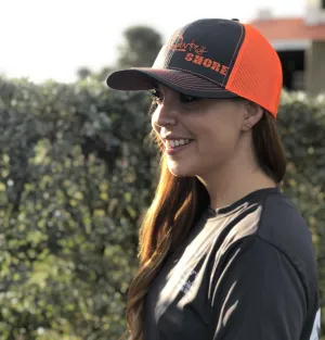 Signature Series Snapback Mesh Trucker Hat - Gray and Orange