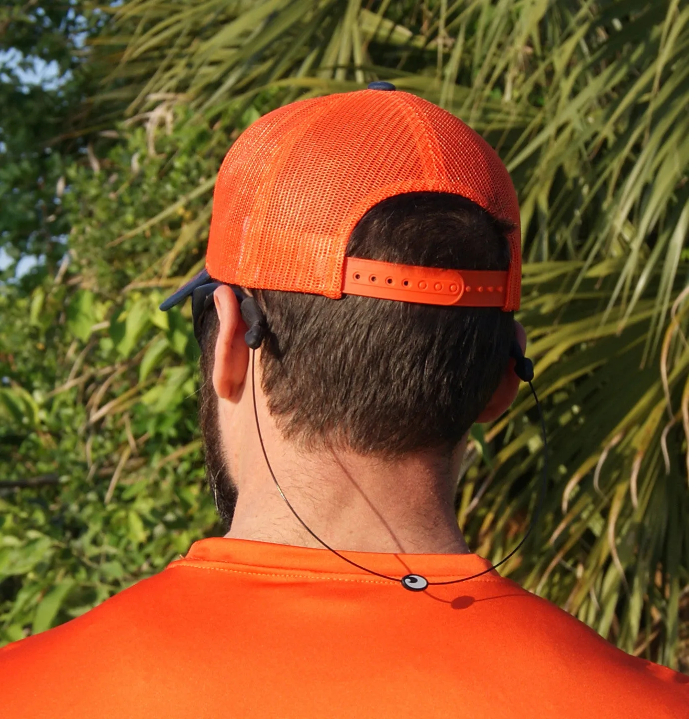 Signature Series Snapback Mesh Trucker Hat - Orange and Blue