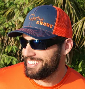Signature Series Snapback Mesh Trucker Hat - Orange and Blue