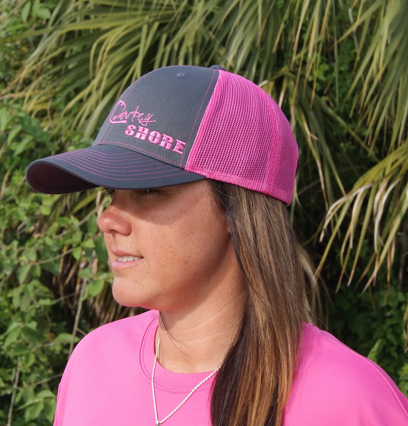 Signature Series Snapback Mesh Trucker Hat - Pink