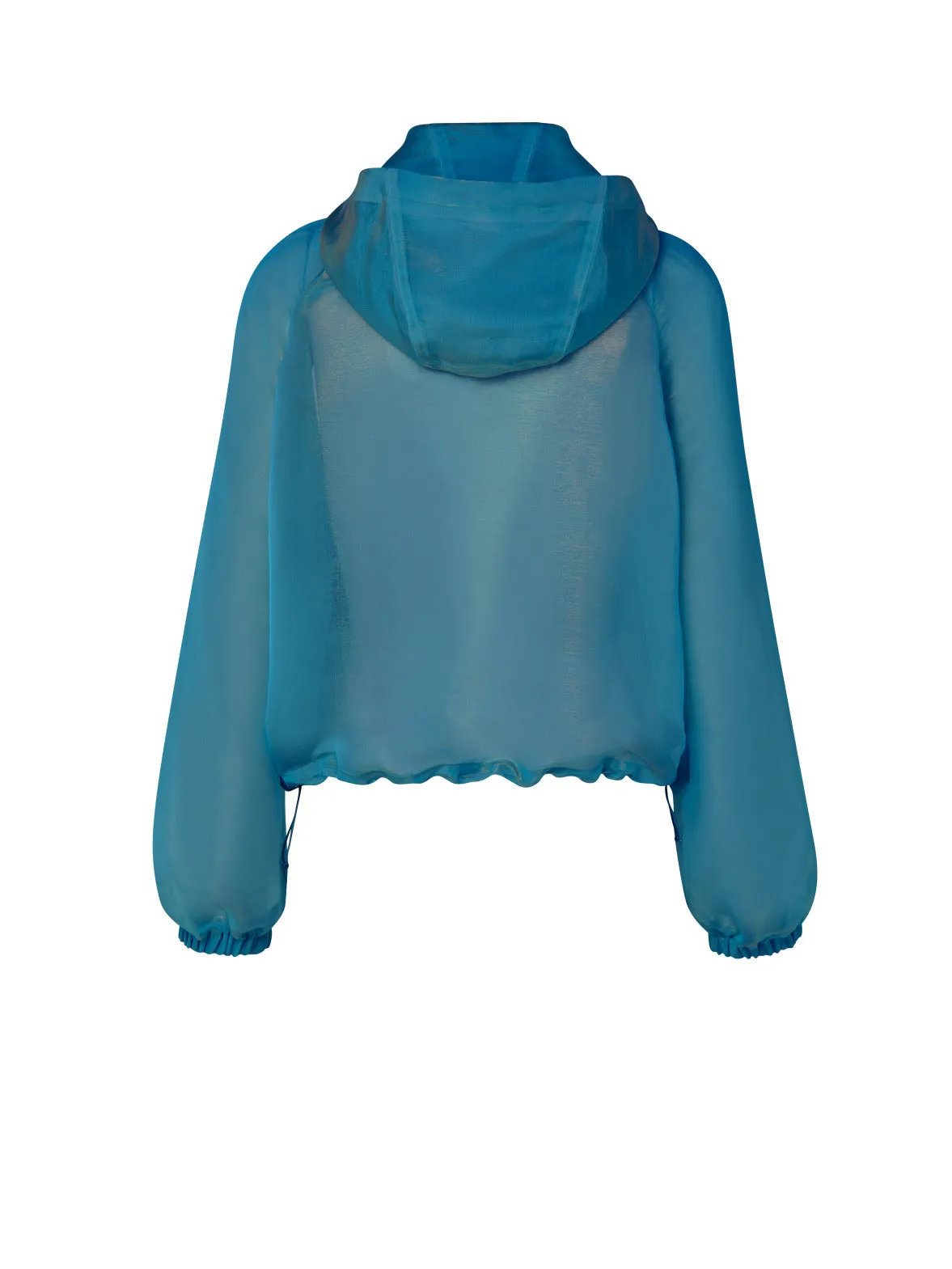 Silk Techno Organza Voluminous Blouson Jacket