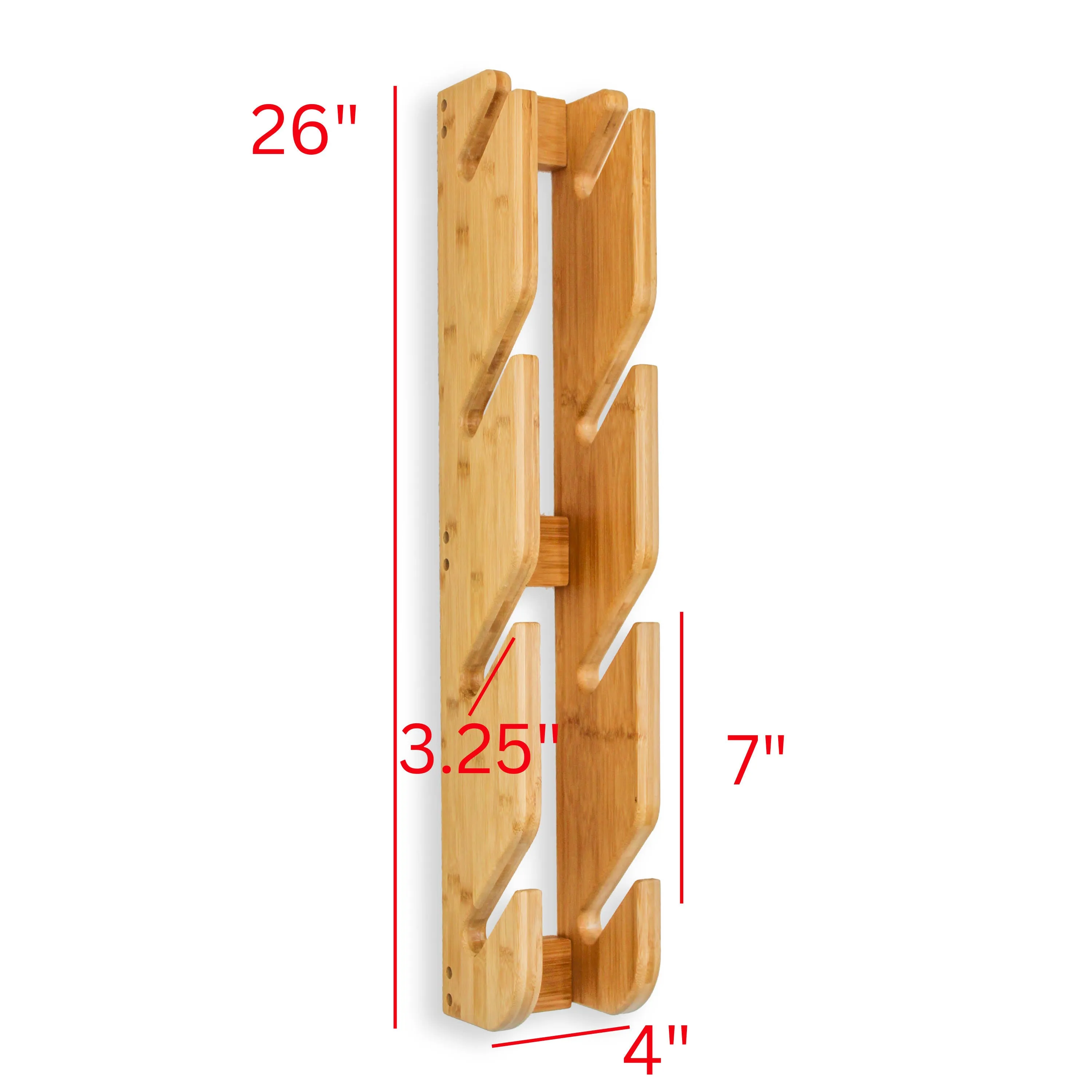 Skateboard Rack - Horizontal x4 - Bamboo