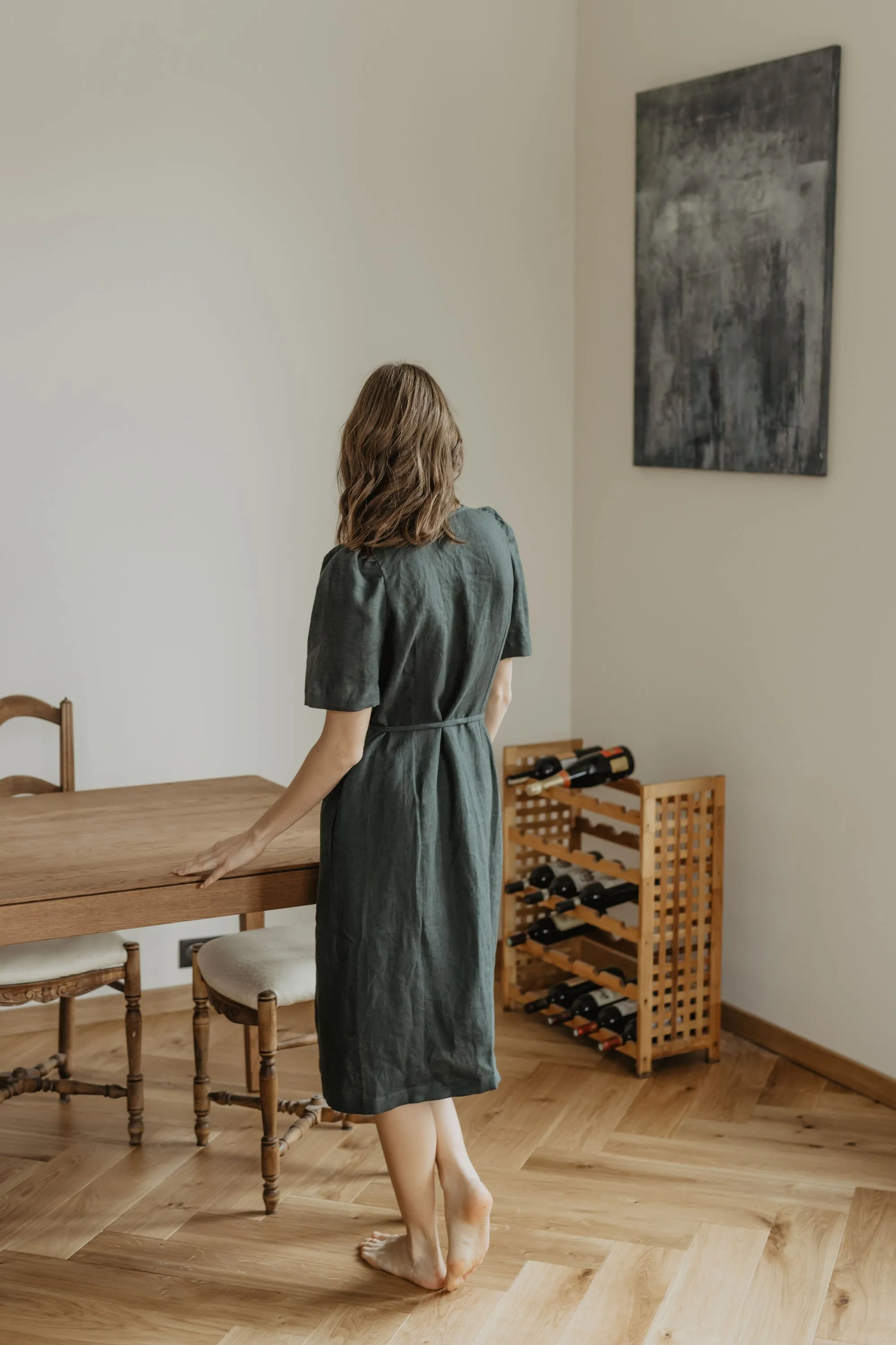 Smiltyne Linen Wrap Dress