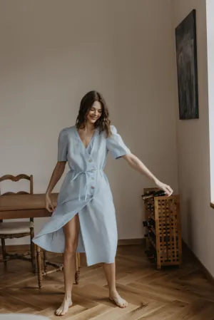 Smiltyne Linen Wrap Dress