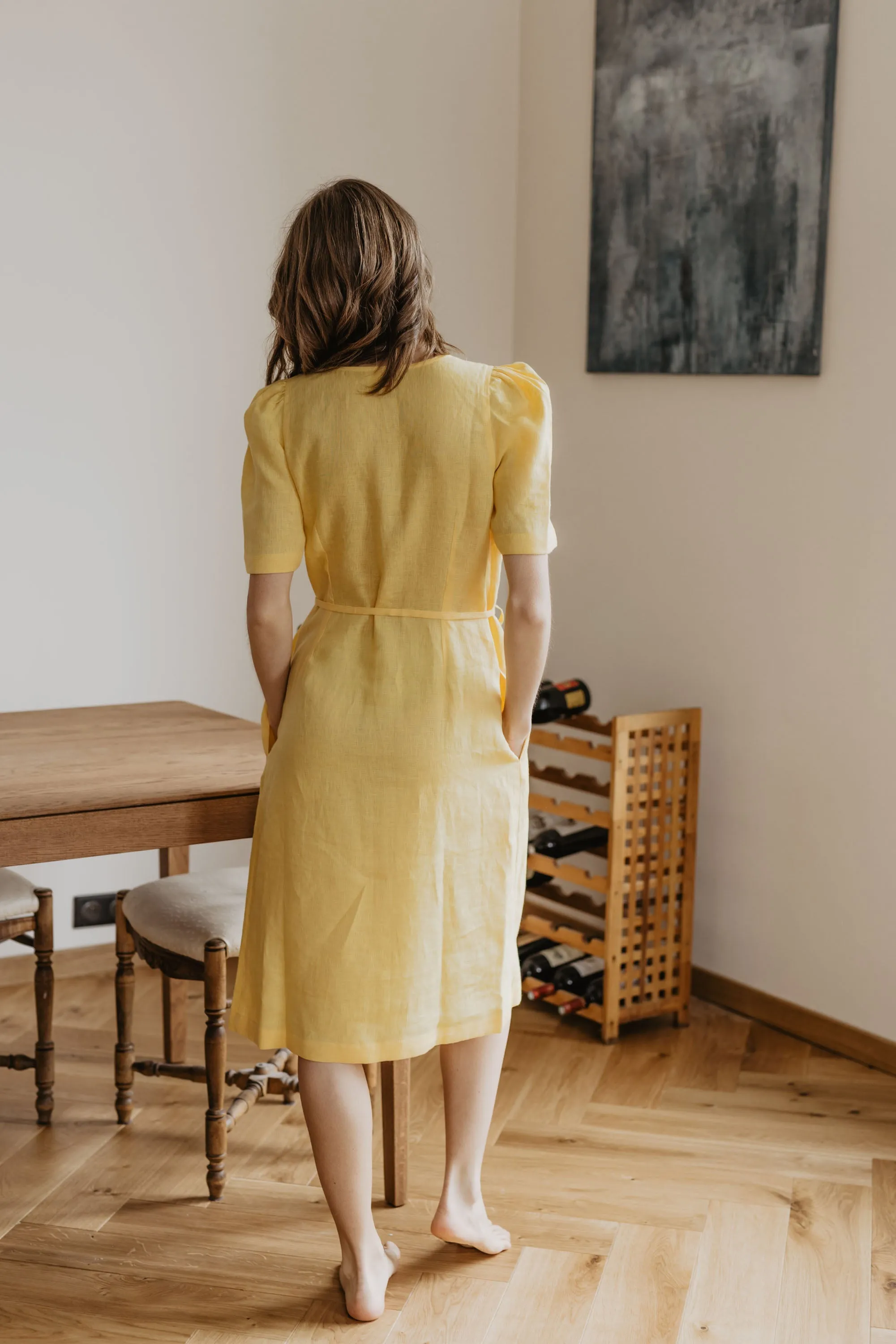 Smiltyne Linen Wrap Dress