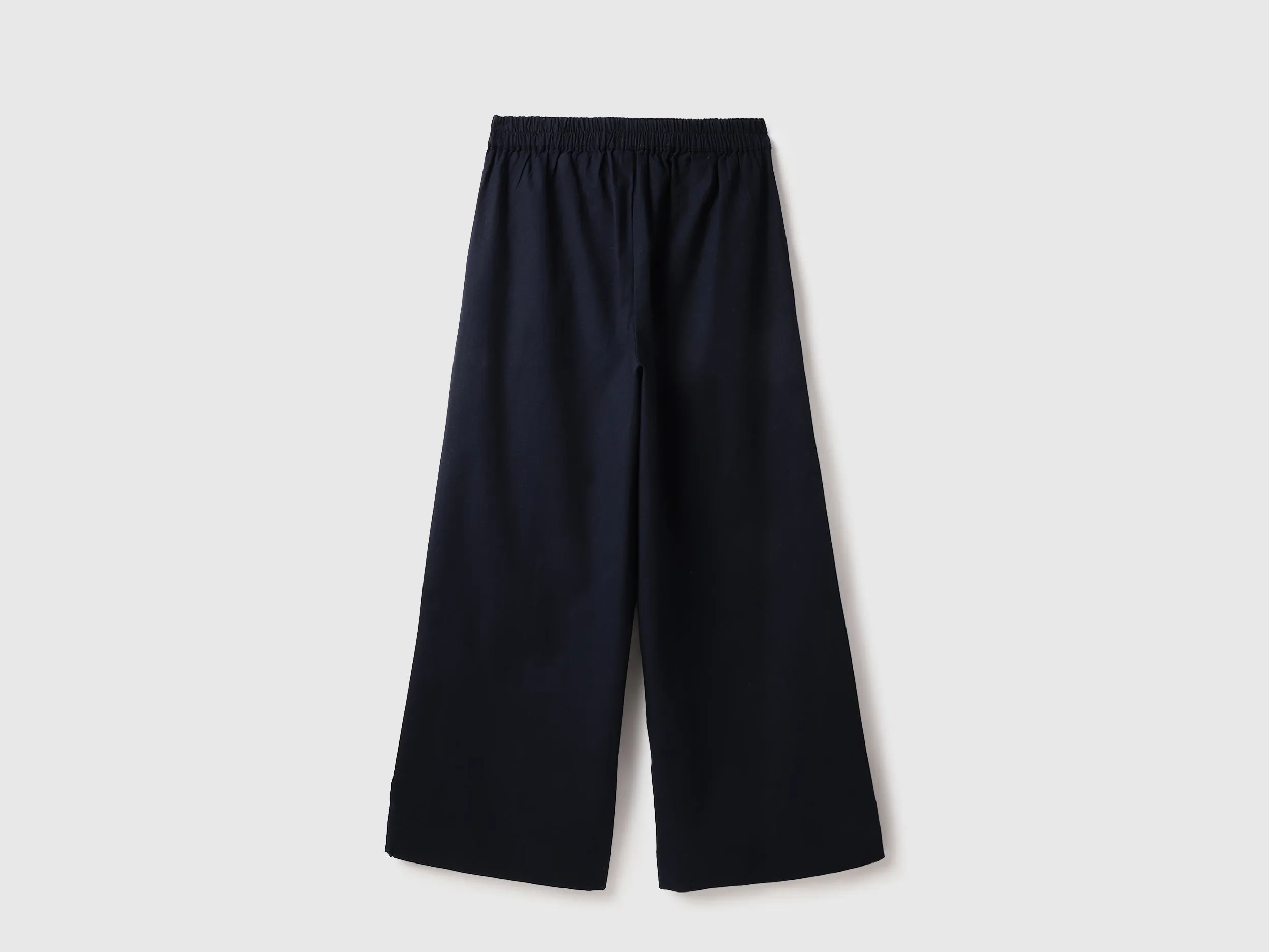 Solid Wide Leg Flared Pants