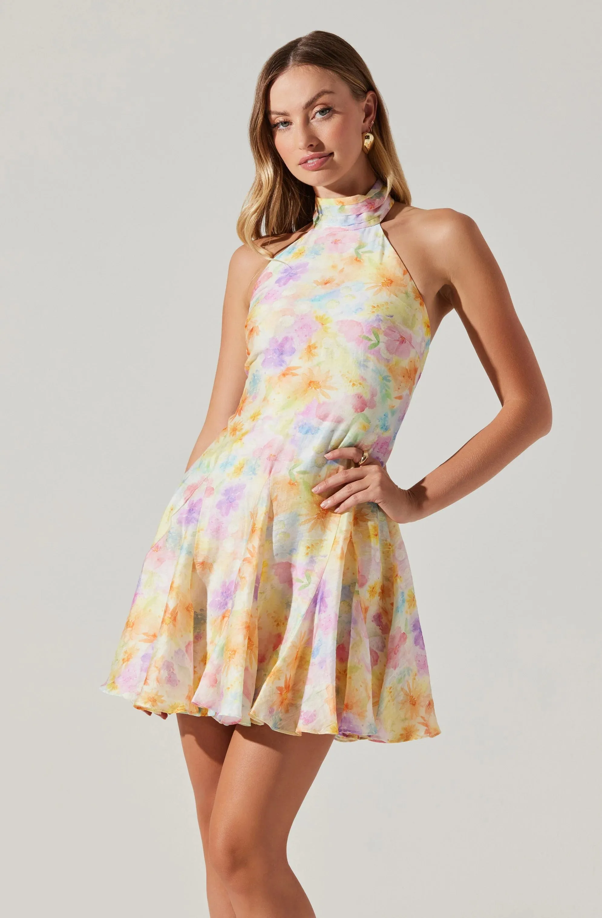 Sommar Halter Mini Dress