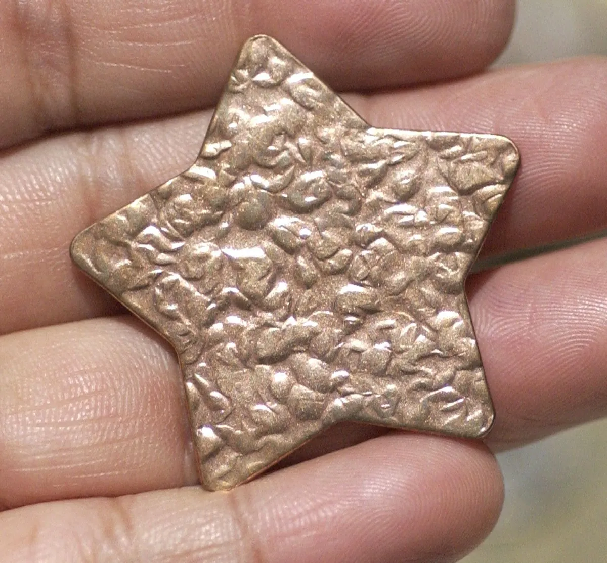 Star Antique Hammered 36mm 24g for Enameling Stamping Texturing Soldering Shape Charms Jewelry Making Variety of Metals - 5 pieces