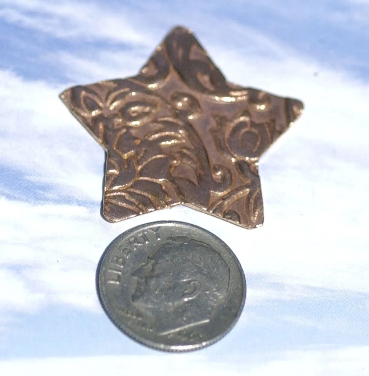 Star in Lotus Flowers 30mm 24g for Enameling Stamping Texturing Soldering Shape Charms Jewelry Making Variety of Metals
