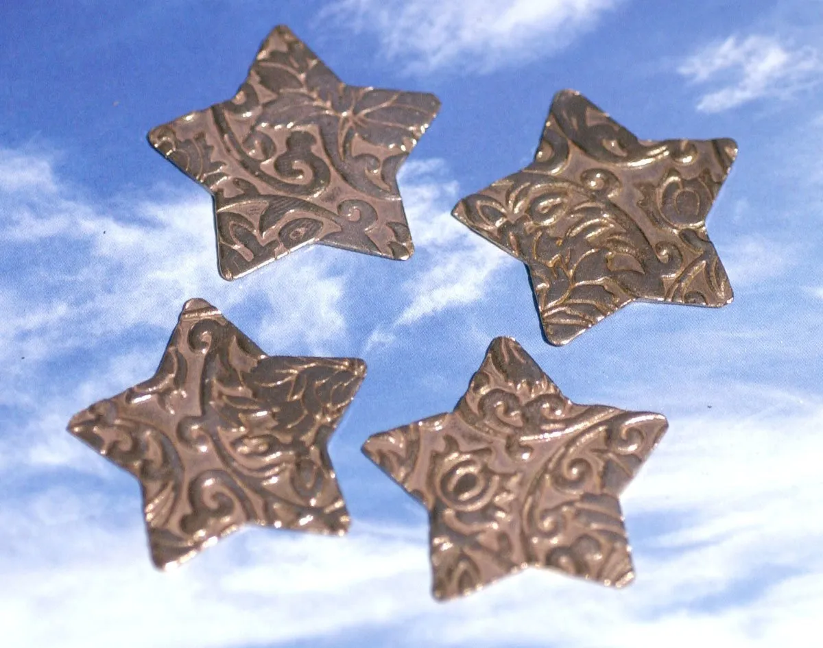 Star in Lotus Flowers 30mm 24g for Enameling Stamping Texturing Soldering Shape Charms Jewelry Making Variety of Metals