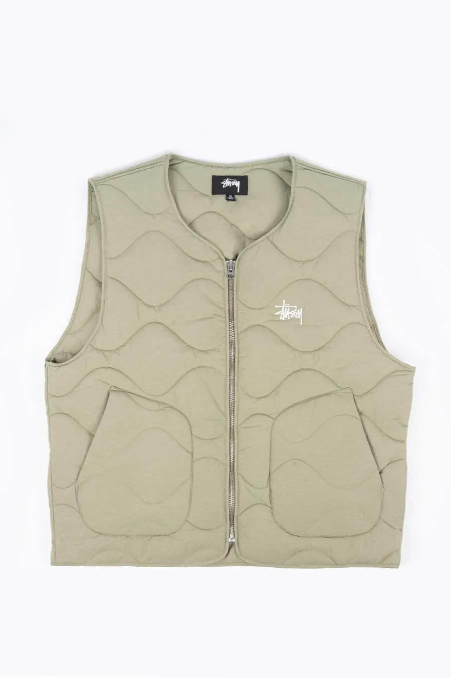 STUSSY RECYCLED NYLON LINER VEST COYOTE