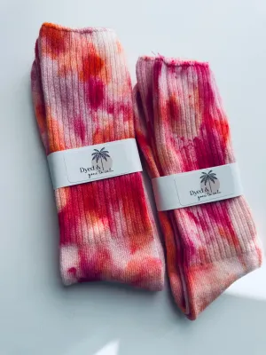 Summer Pop Bamboo Ice Dye Socks Adult One Size