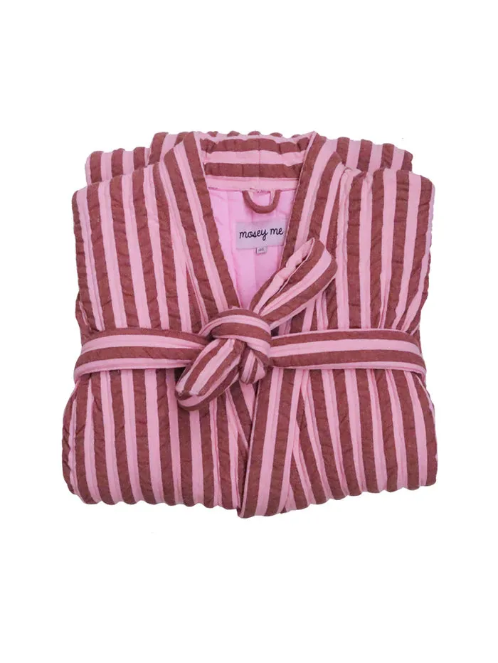 Sundae Seersucker Quilted Robe