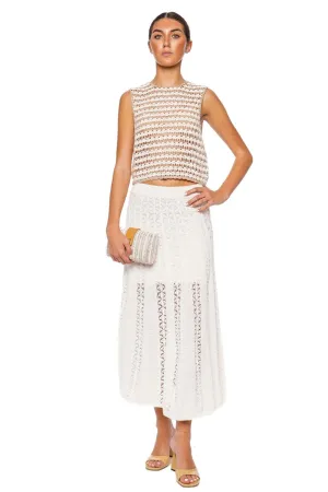 Tallow Gold & Ivory Crochet Tank Top