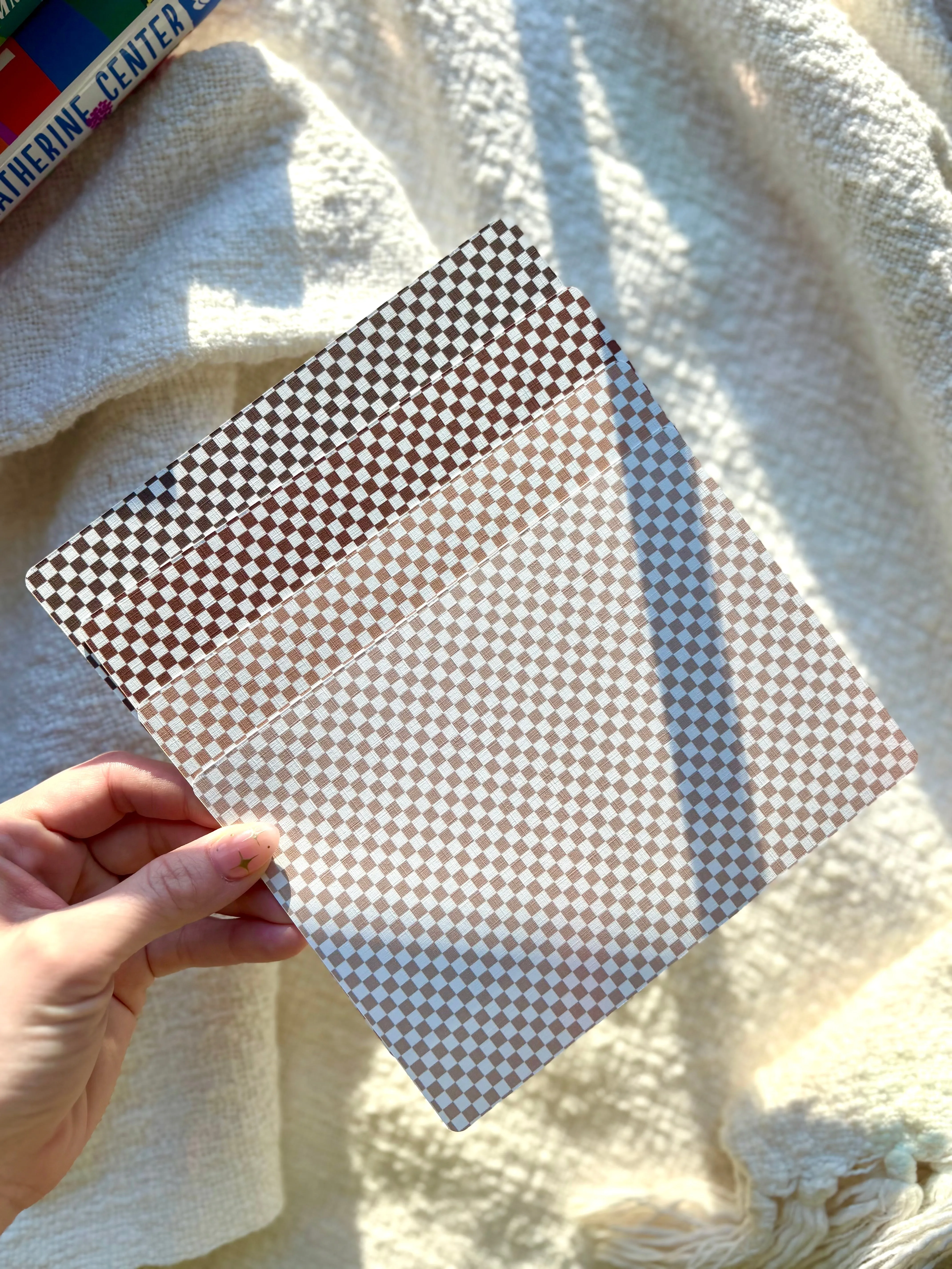 Tan Checkered Kindle Insert