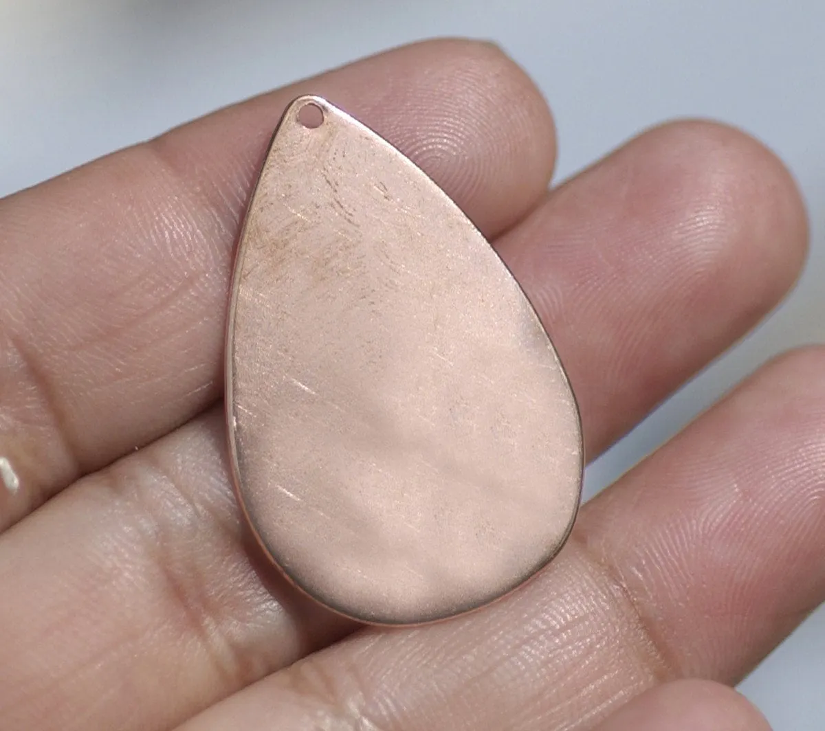 Teardrop Blank 20mm x 27mm Shape for Metalworking Stamping Texturing Soldering Blanks - Copper