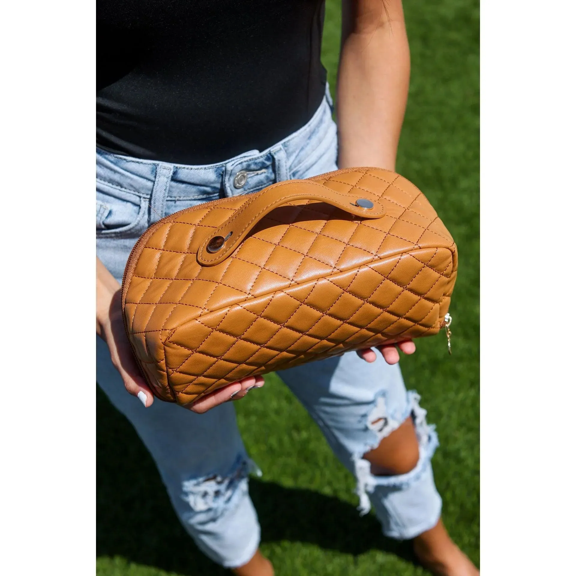 The Aurora Quilted Makeup & Travel Organizer
