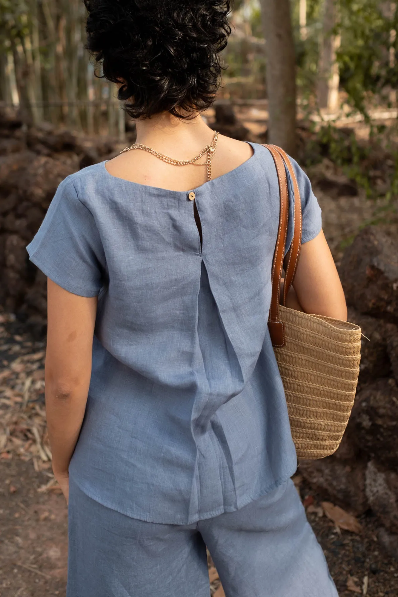 The Linen Boat Neck Top