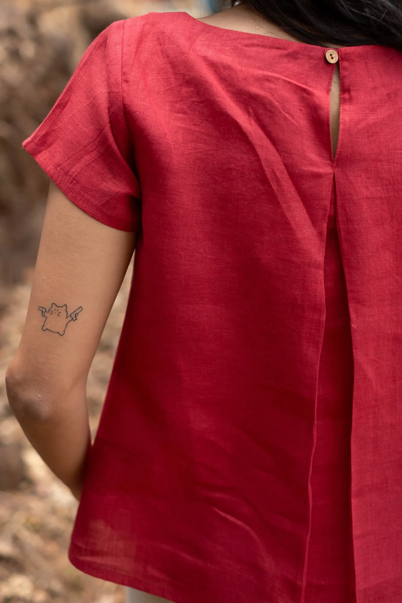 The Linen Boat Neck Top