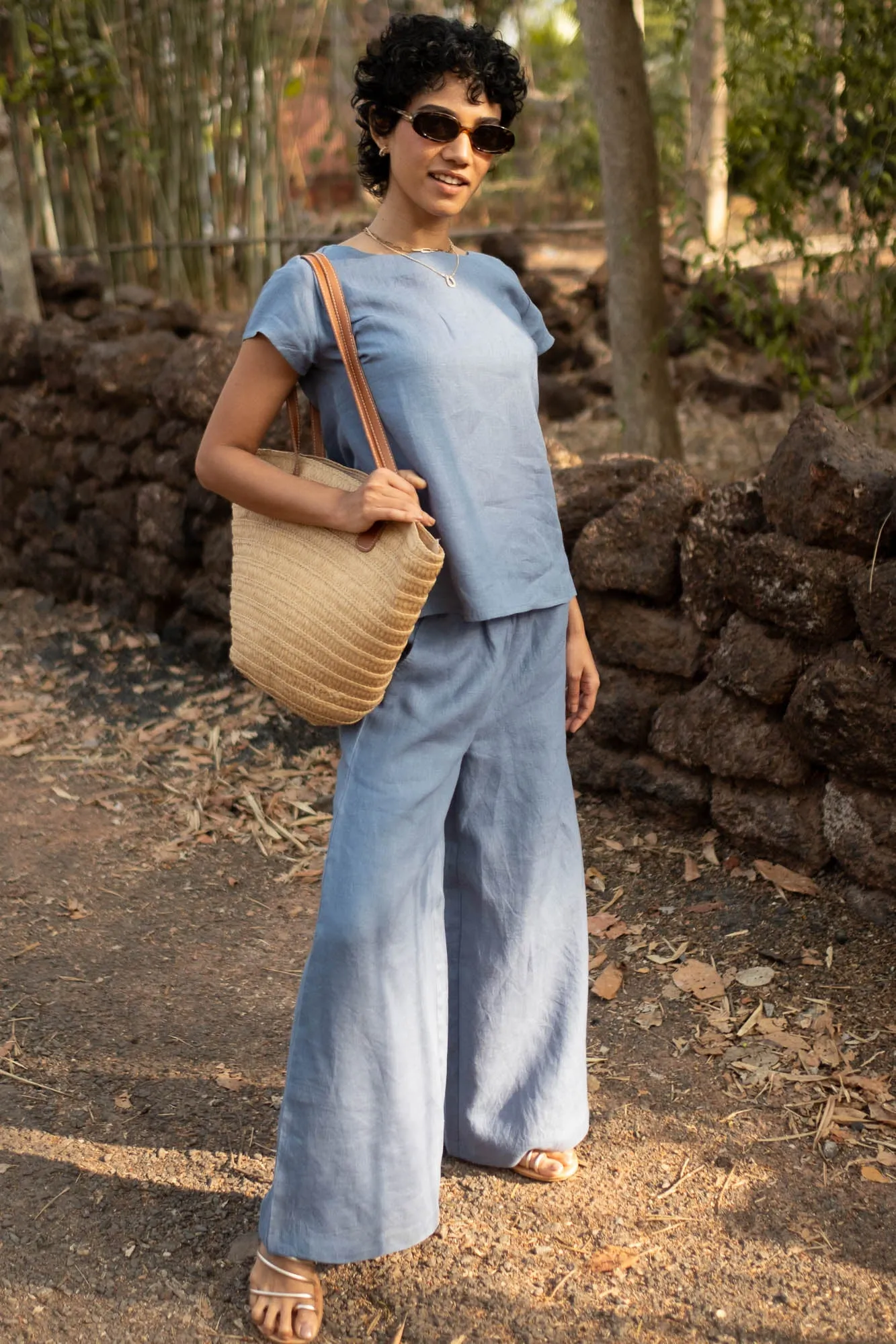The Linen Boat Neck Top