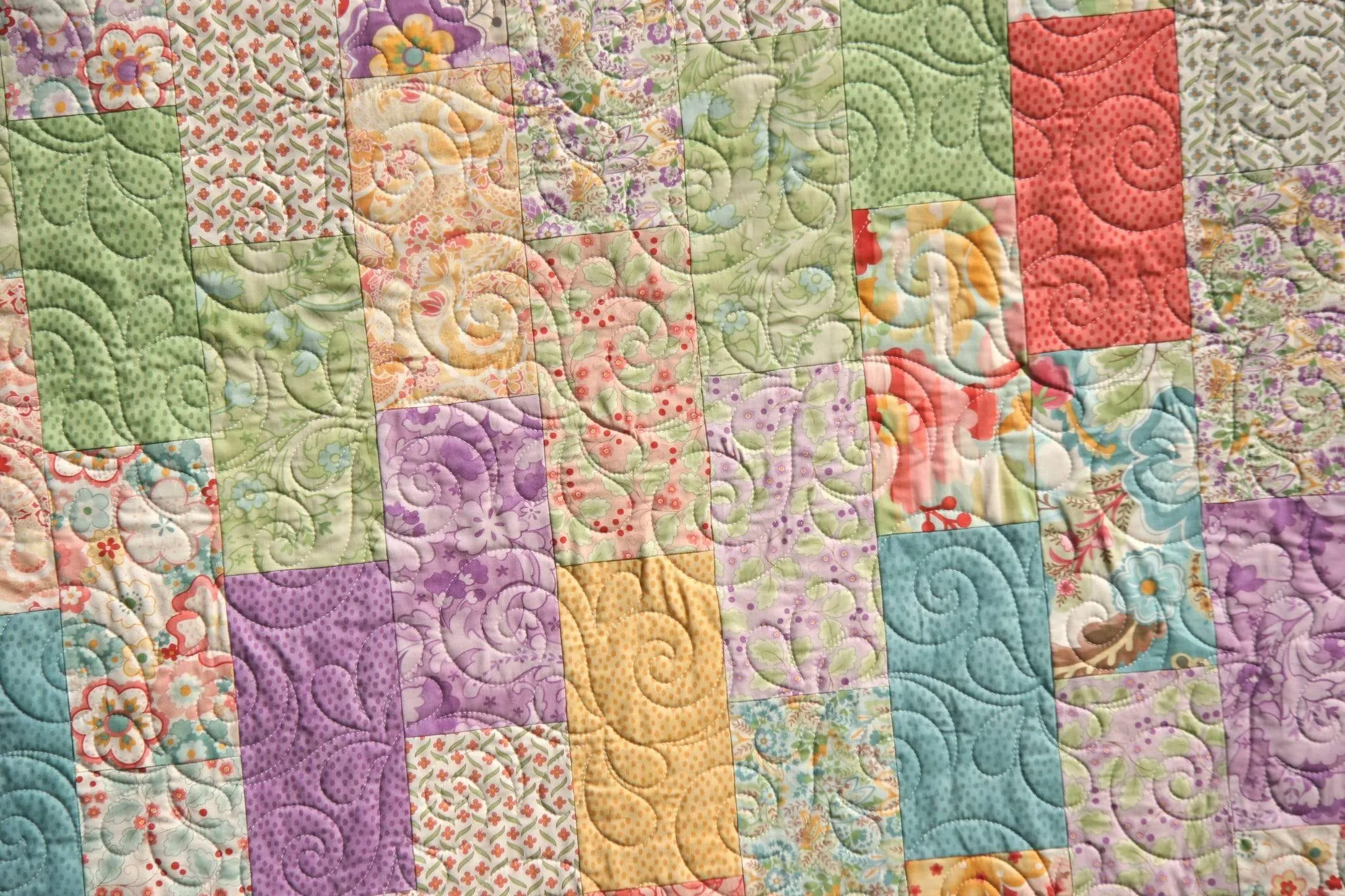 Throw Quilt, Home Decor, Handmade Blanket, Minky Blanket Adult, Gifts for Her, Home Decor, Living Room Decor, Coral Blue Purple Yellow,