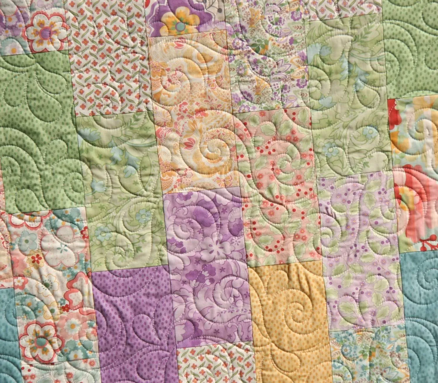 Throw Quilt, Home Decor, Handmade Blanket, Minky Blanket Adult, Gifts for Her, Home Decor, Living Room Decor, Coral Blue Purple Yellow,