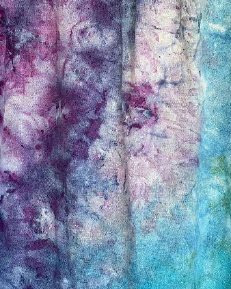 Tie Dye Short Sleeve Men's Button Down Shirt - Linen Blend - 2XL