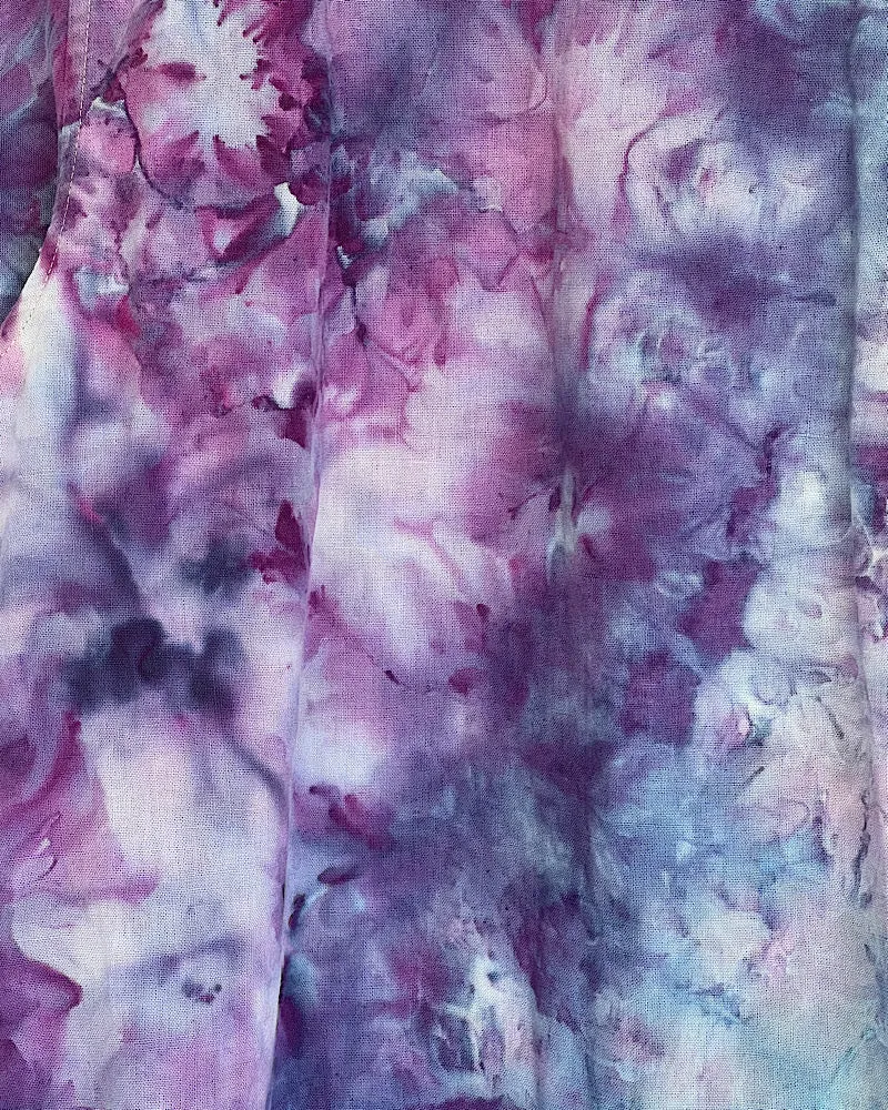 Tie Dye Short Sleeve Men's Button Down Shirt - Linen Blend - 2XL