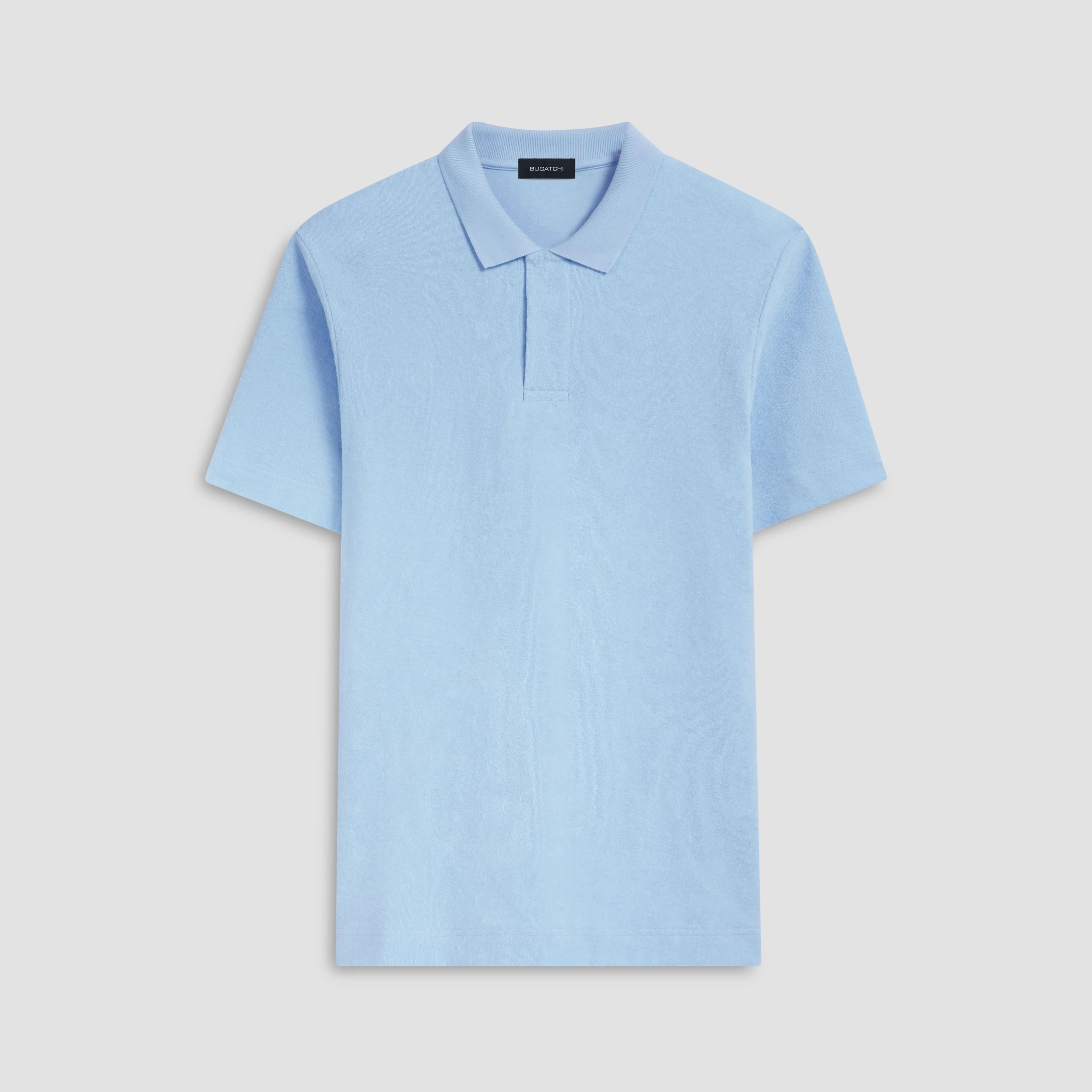 Towelling French Terry Johnny Collar Polo