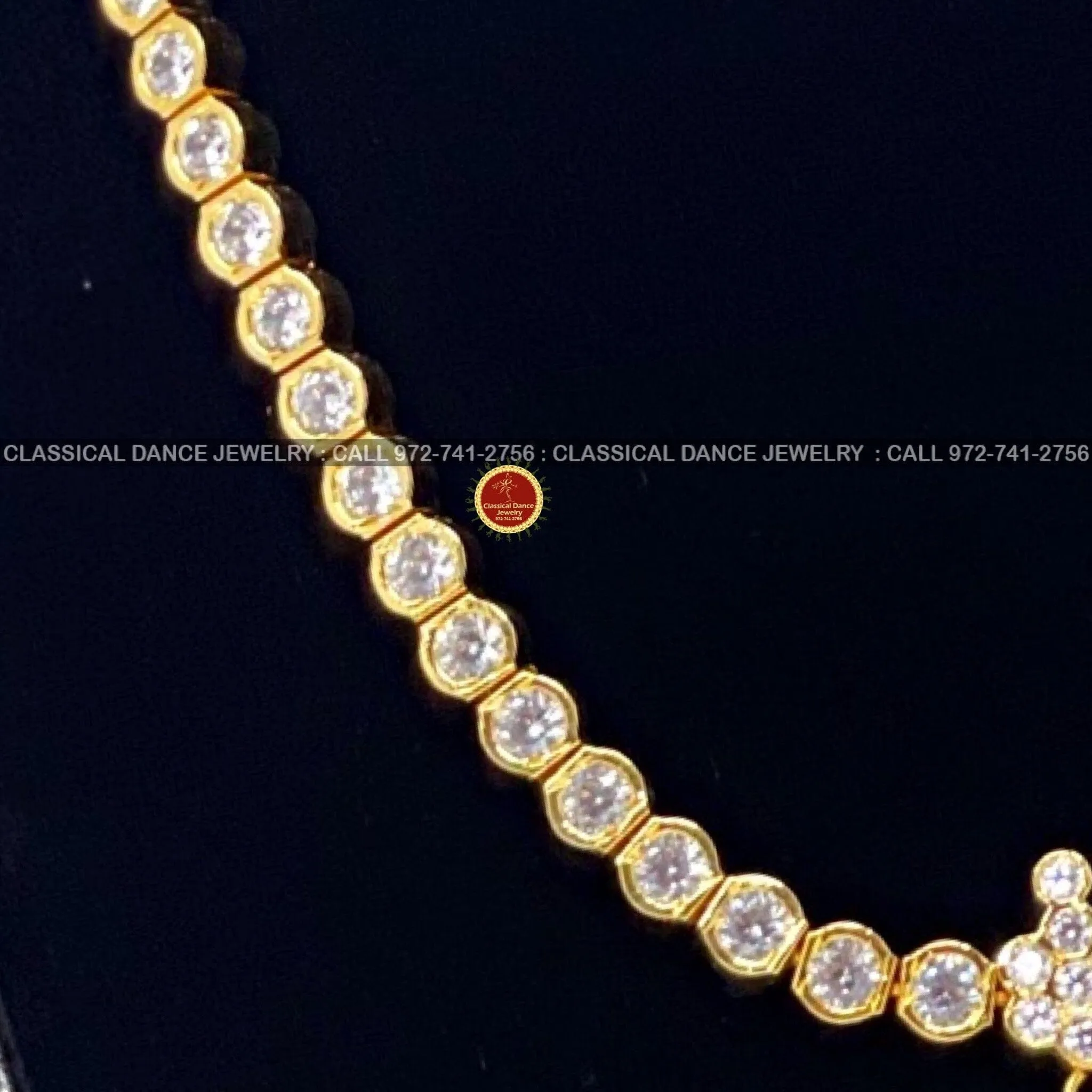 Traditional Simple WHITE STONE Addiga necklace Pearls Temple Indian Jewelry | Bharatnatyam Kuchipudi Weddings | Classical Dance Jewelry