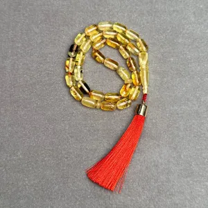 TRANSPARENT AMBER MISBAHA 5,7x9,7mm 9g