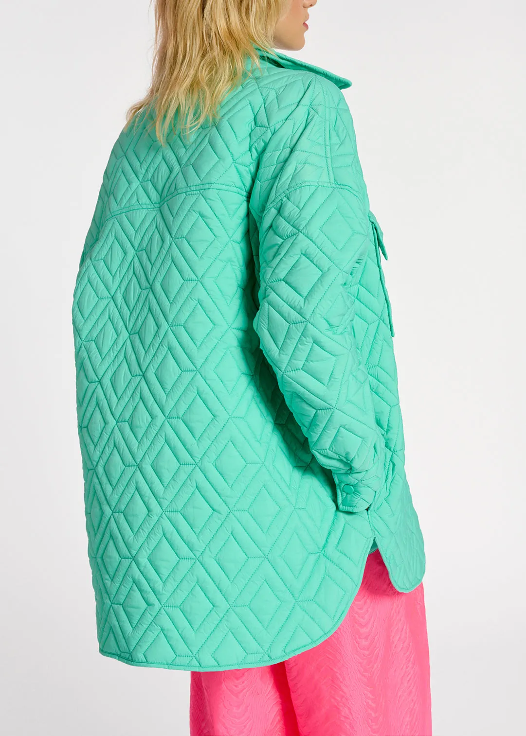 Turquoise quilted jacket