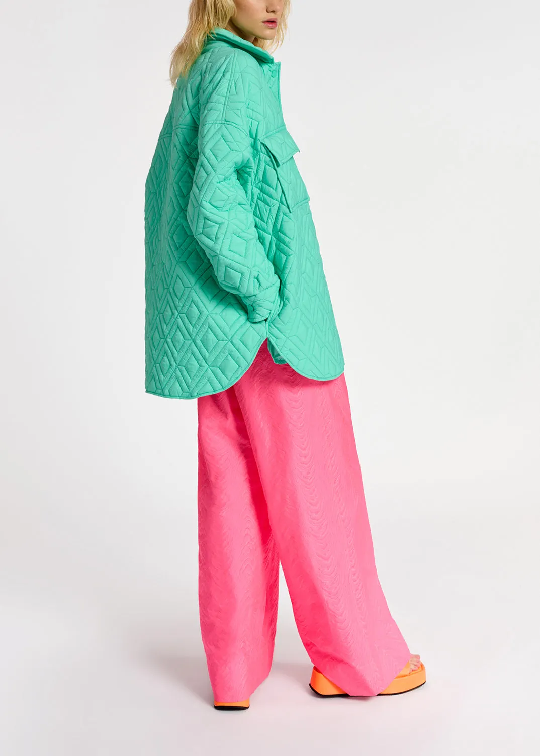 Turquoise quilted jacket