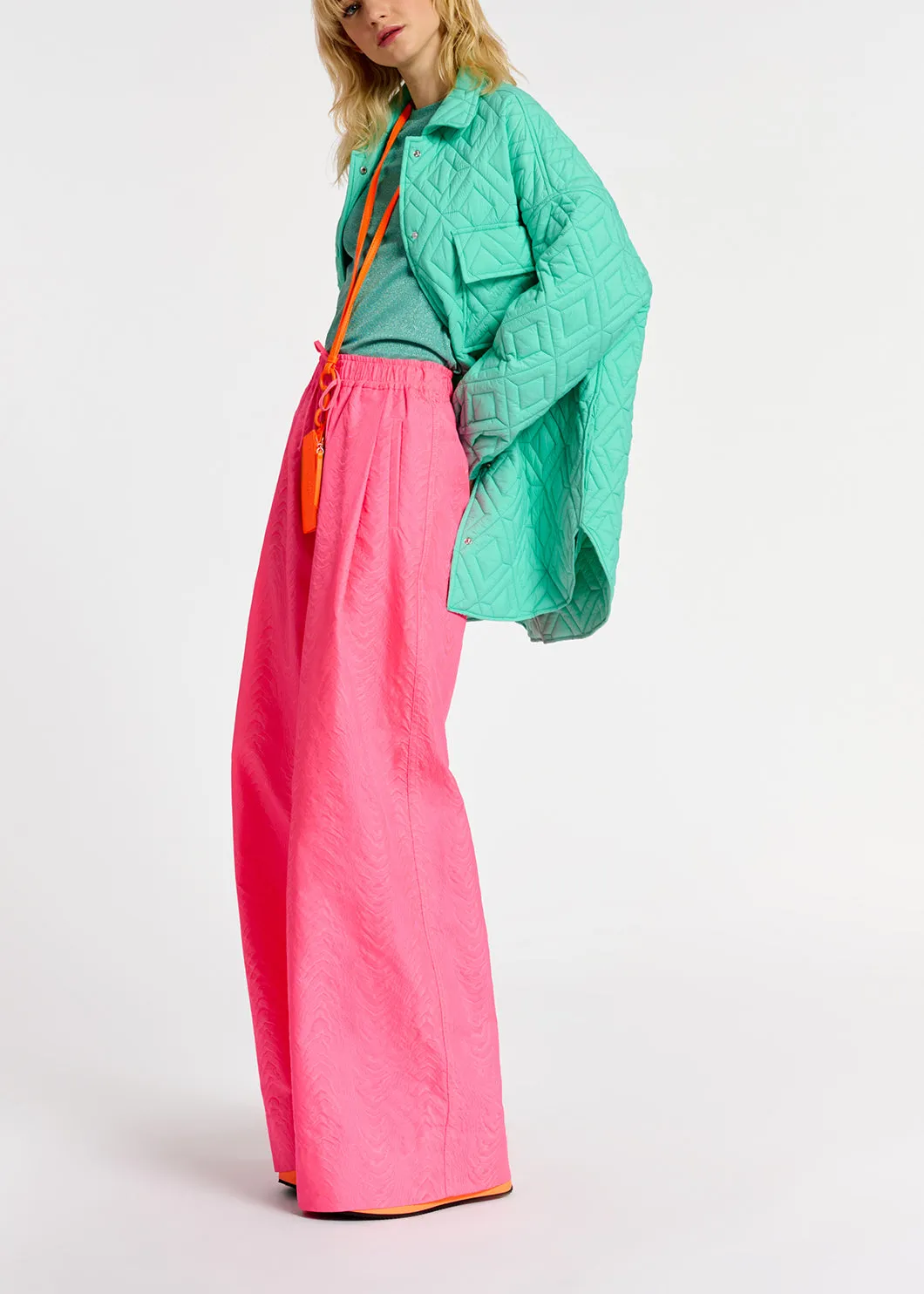 Turquoise quilted jacket