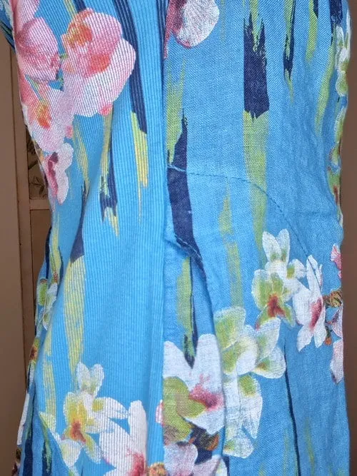 Turquoises Paint Stripe Kennedy Dress