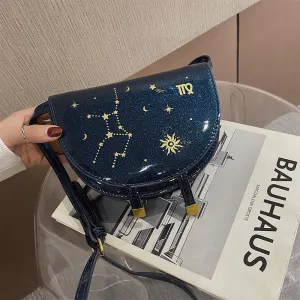 Twelve Constellation Bags Shoulder Crossbody Semicircle