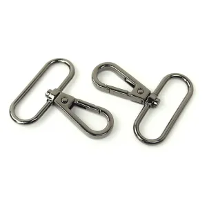 Two Swivel Hooks 1 1/2" Gunmetal - Sallie Tomato