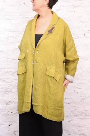 Umit Unal Yellow Linen Coat