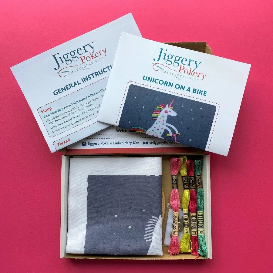 Unicorn embroidery kit