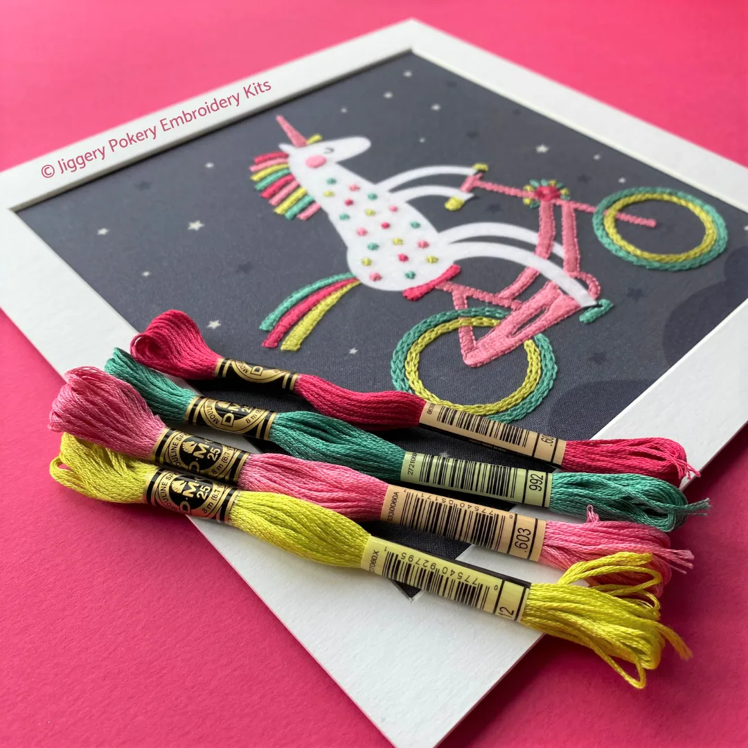 Unicorn embroidery kit