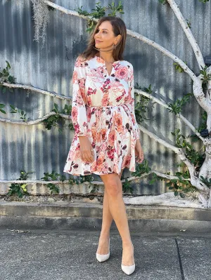 Vera Floral Linen Dress