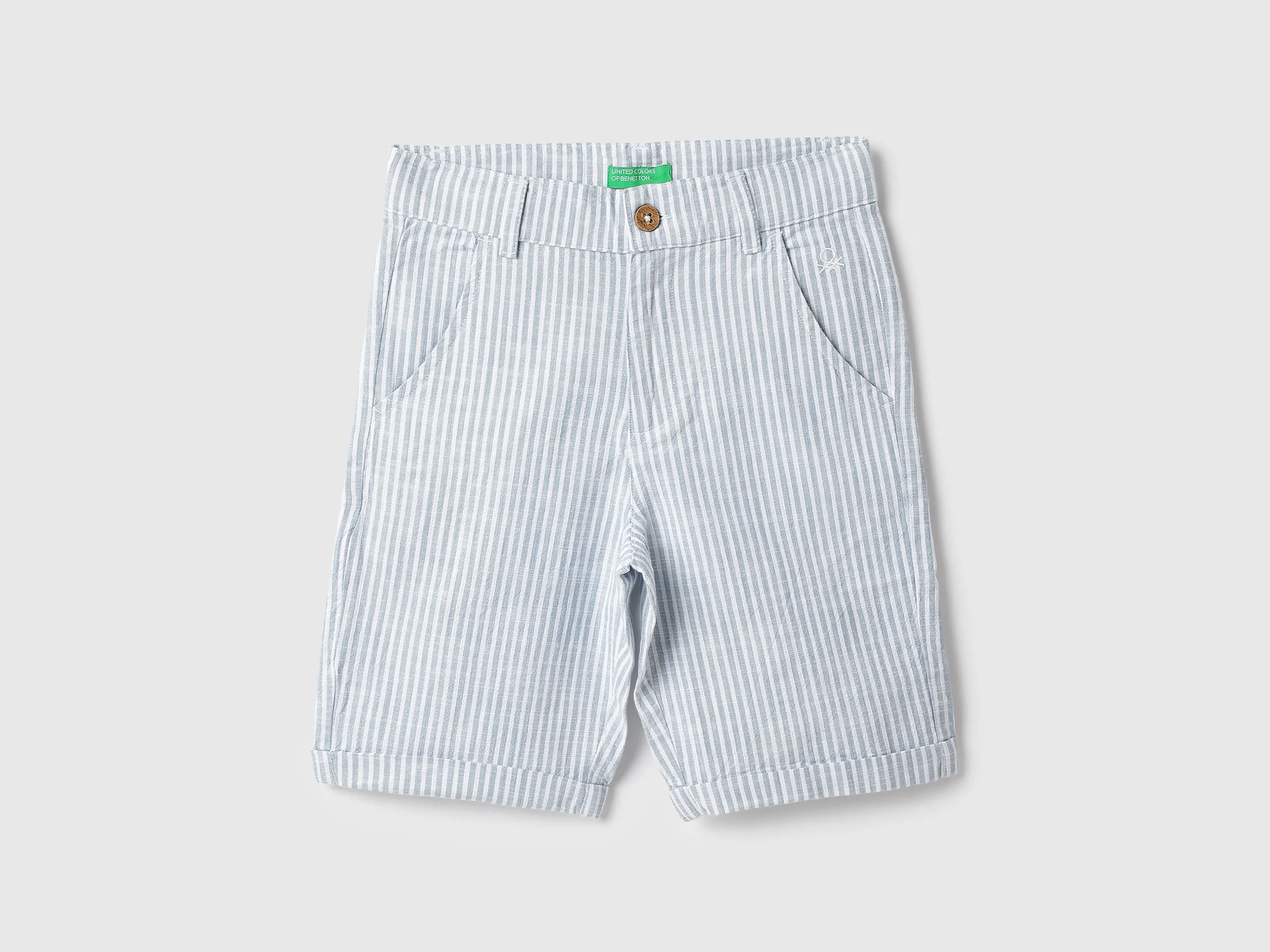 Vertical Stripes Regular Fit Casual Shorts
