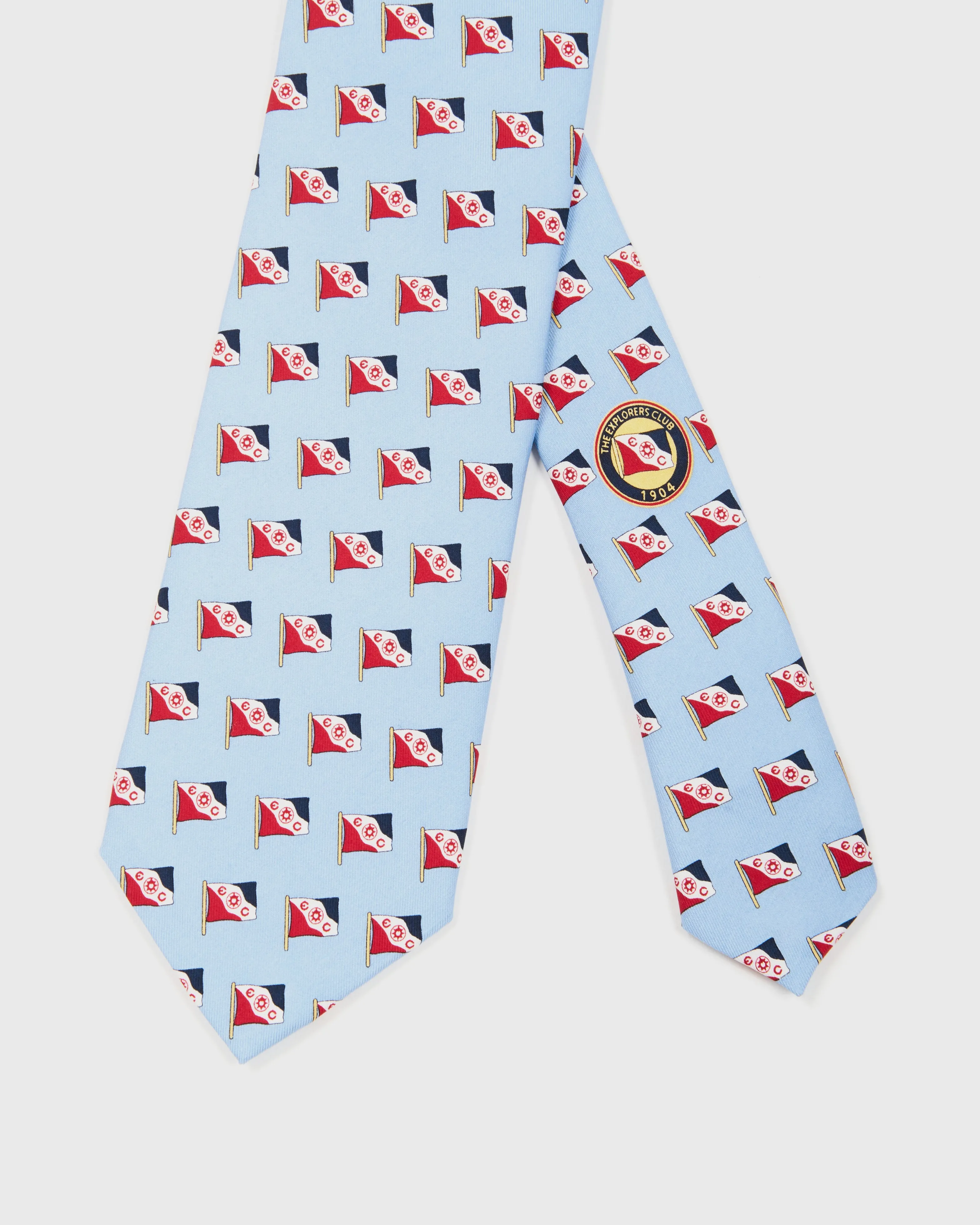Vineyard Vines Flag Tie in Sky Blue