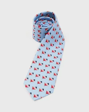 Vineyard Vines Flag Tie in Sky Blue