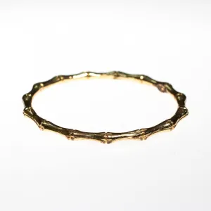 Vintage Kenneth Jay Lane Gold Bamboo Bangle Bracelet