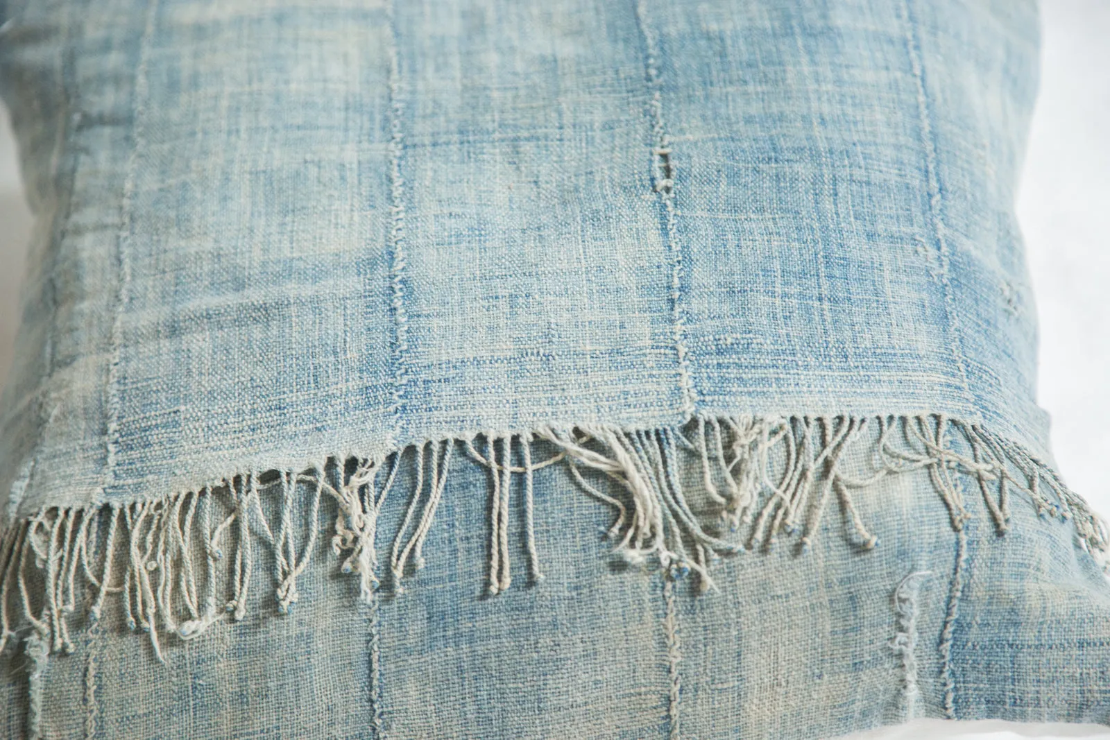 Vintage Light Blue Indigo Pillow
